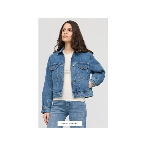 Duer Women's Midnight Denim Pleated Jacket