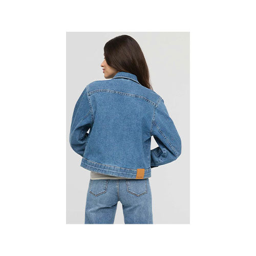 Duer Women's Midnight Denim Pleated Jacket