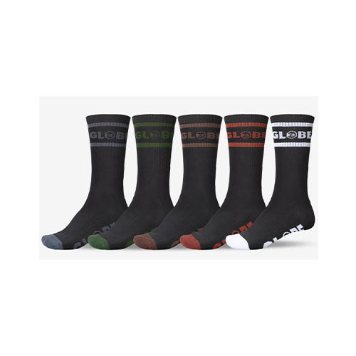 Globe Tilt Hi Crew Socks - 5 Pack