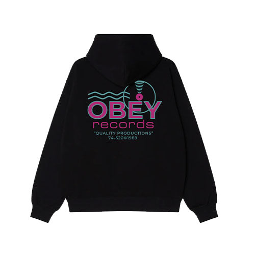 Obey Records Sound Wave Hooded Fleece