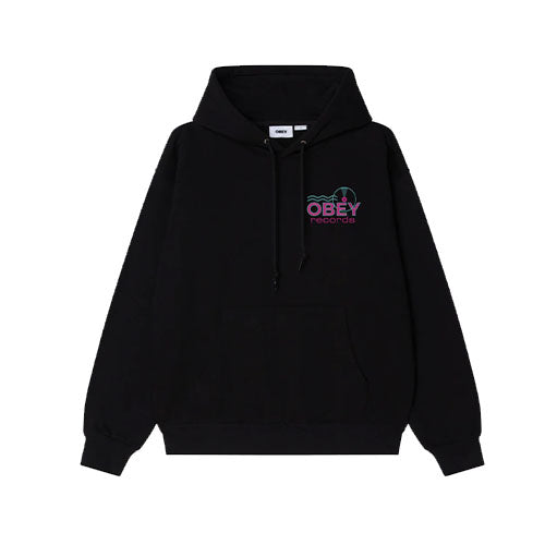 Obey Records Sound Wave Hooded Fleece