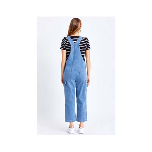 Brixton Women's Christina Denim Crop Overalls