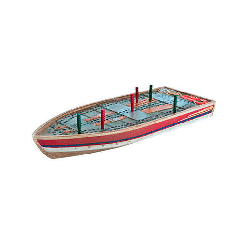 Outside Inside Tin Boat Cribbage Board